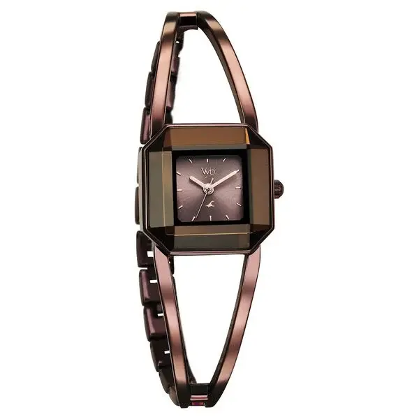 Thumbnail: Fastrack Vyb Striker Quartz Analog Brown Dial Brown Metal  FV60045QM01W