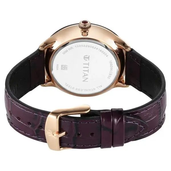 Thumbnail: Titan Caleum Sun Moon Phase in Scarlet Red - Stellar Edition 10028KL01