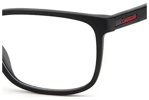 Thumbnail: Carrera 8871 Matte Black-Red Rectangular Eyewear Frame