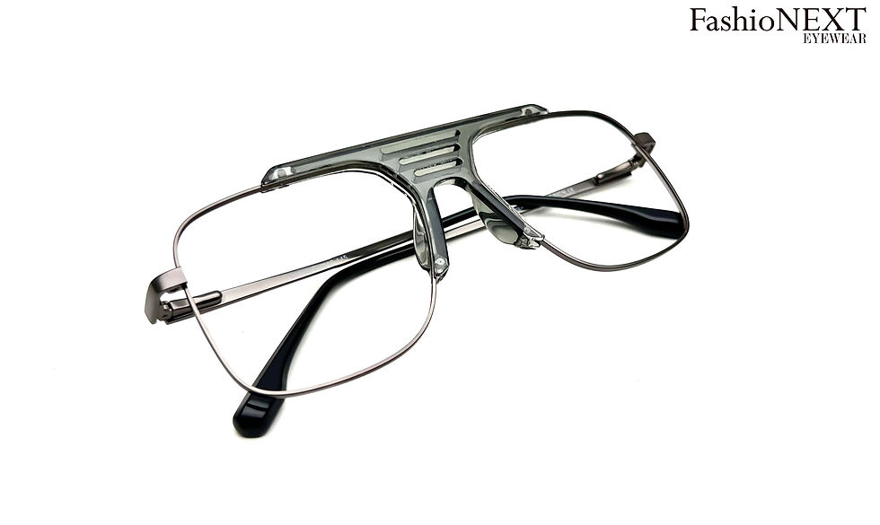 Thumbnail: FashioNEXT Unisex Wear Metal  Wayfarer Gray Spectacle Frame FNNVS3243