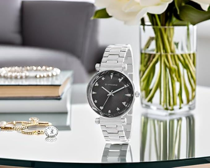 Thumbnail: Giordano Analog Wrist Watch for Women Stylish Metal Strap GD-4211-11