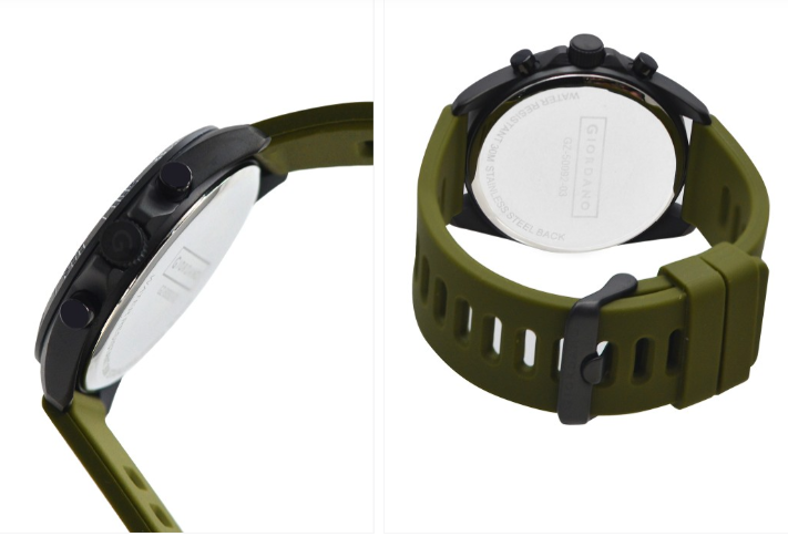 Thumbnail: GIORDANO Men Water Resistant Cut Work Straps Analogue Watch GZ-50092