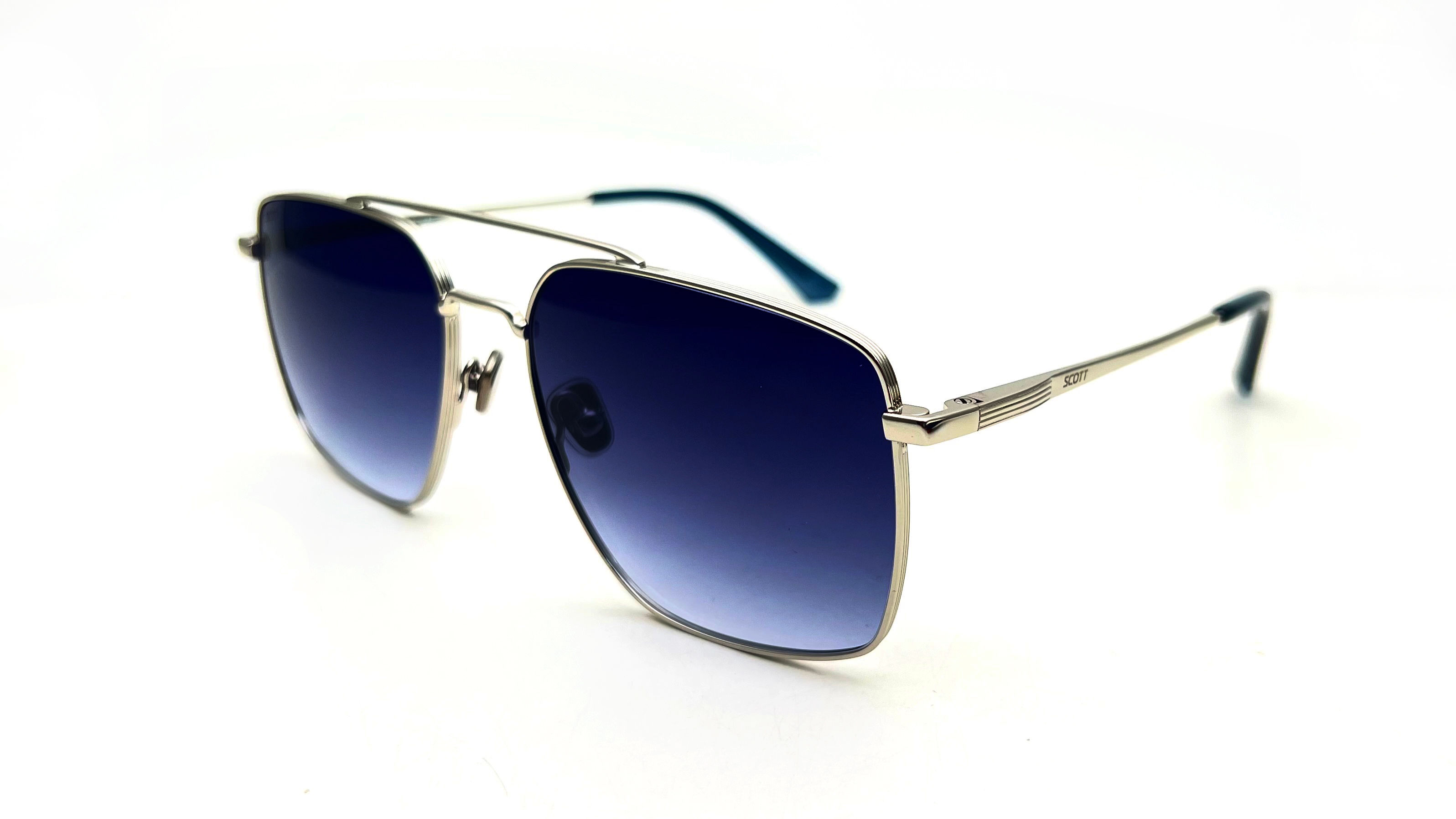 Scott Square Unisex Sunglass Metal Material Silver Color