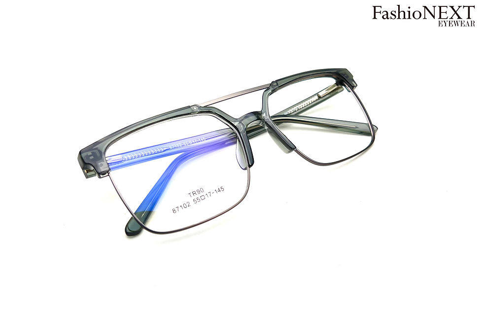Thumbnail: FashioNEXT Unisex Wear Metal  Club Master  Gray Spectacle Frame FNNVS3237