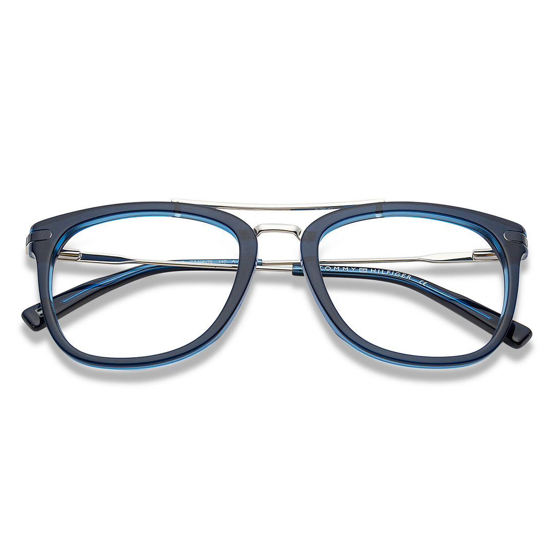 Tommy Hilfiger Matte Silver blue Full Rim Wayfarer TH6149