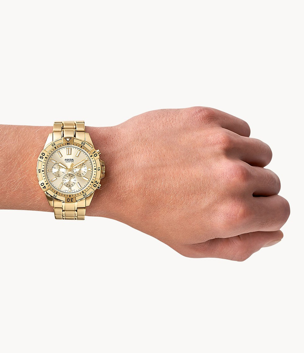 Thumbnail: Fossil Garrett Chronograph Gold-Tone Stainless Steel Watch FS5772