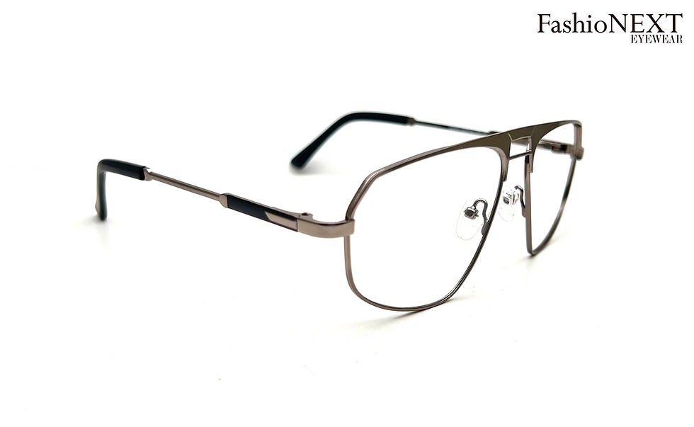 Thumbnail: FashioNext Metal Gray  Black Color Frame for Unisex Wear