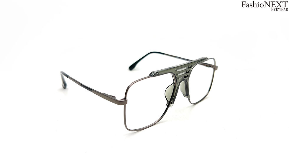 Thumbnail: FashioNEXT Unisex Wear Metal  Wayfarer Gray Spectacle Frame FNNVS3243
