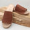 Thumbnail: Leather Slip On Sandals