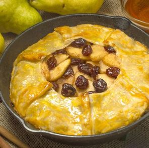 Jimmy’s Pear and Cherry Cast Iron Skillet Tart