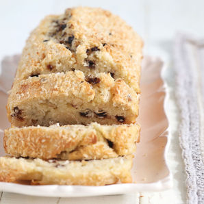 Coconut Loaf Pan Cake With Chocolate Chips