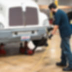 Thumbnail: 25 / 10 TON 2 STAGE AIR / HYDRAULIC AXLE JACK