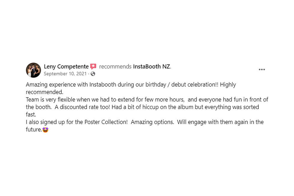 Instaboothnz 5 star reviews