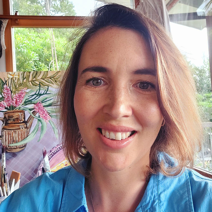 aritist profile picture, still life painting, studio