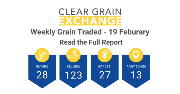 Weekly Grain Traded CGX - 19 February