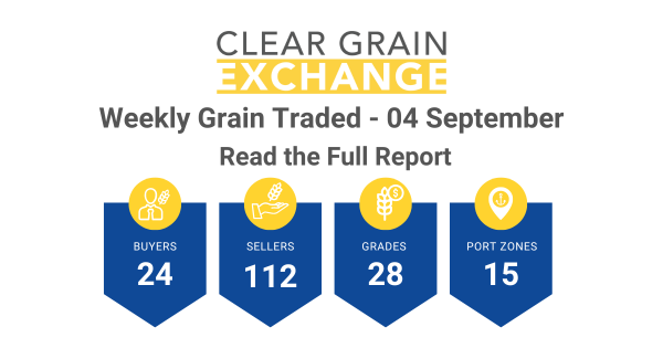 Weekly Grain Traded CGX - 04 September