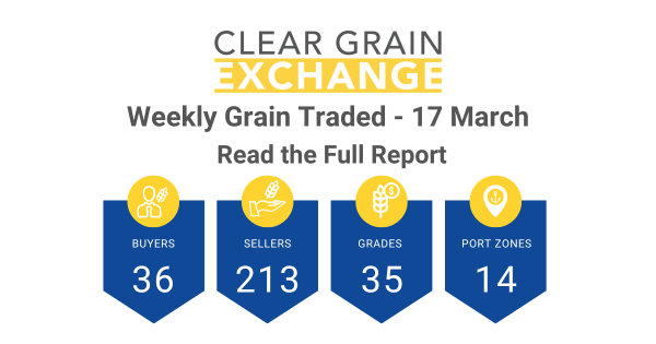 Weekly Grain Traded CGX - 17 March