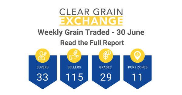 Weekly Grain Traded CGX - 30 June