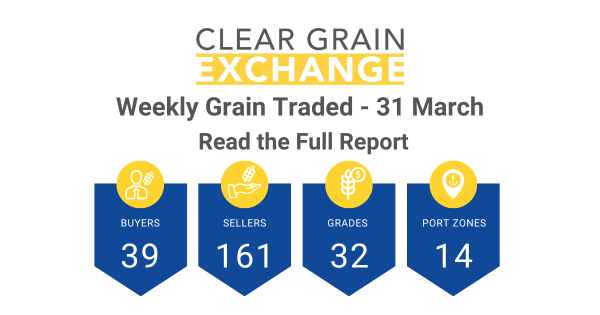 Weekly Grain Traded CGX - 31 March