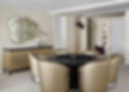 family room with rounded swivel chairs