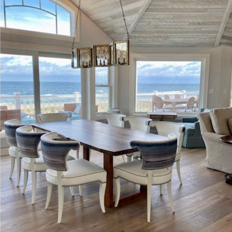 Beach house dining room can be casual or provide a great area to entertain.