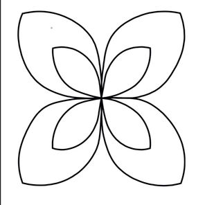 Simple Double 4 Petal Flower by Alfonsina Uriburu