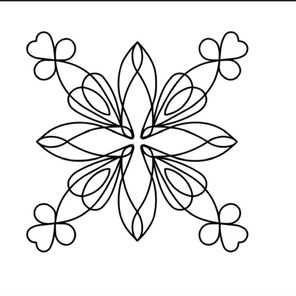 OESD BD292-01 Heart Looped Cross Square Block