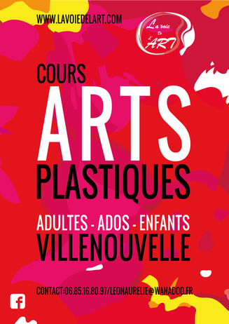Flyer cours d'arts-plastiques
