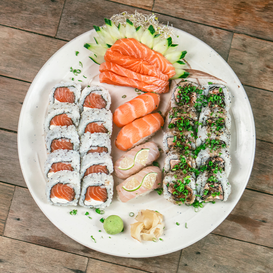 Arranged Food and Objects