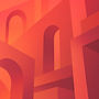 Red abstract architectural background by Open Volume Studio. See www.openvolumestudio.com