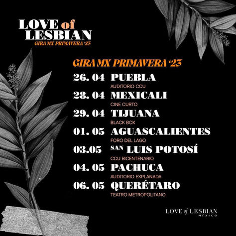 Love of Lesbian regresa a Mexico con su "Gira Mx Primavera 23"
