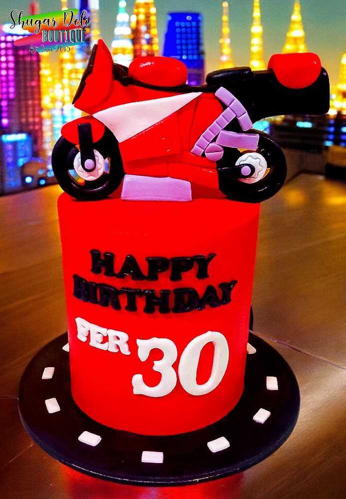Fondant Cake - Motocicleta