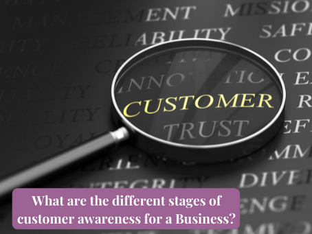 What are the different stages of customer awareness for a Business?