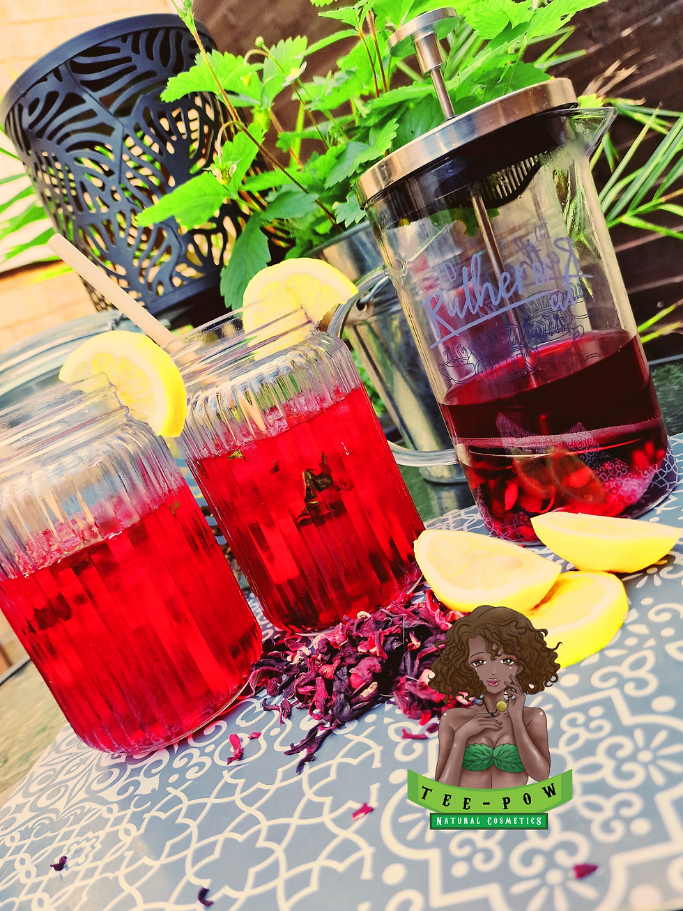 Sorrel delight herbal Tea blend to make Mocktails with pomegranate hibiscus and lemon