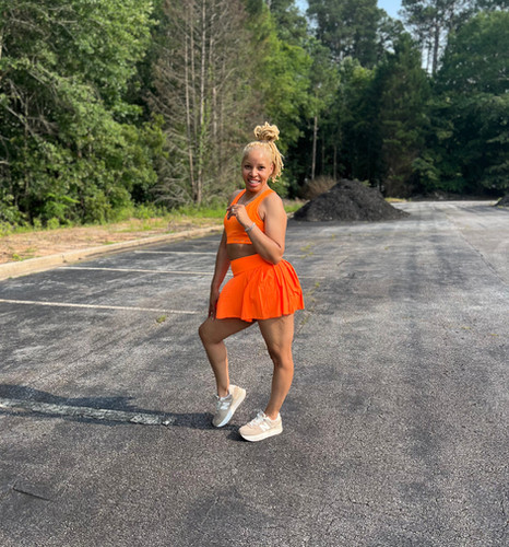Tennis Skirt--Orangecha Bright | Christy Couture LLC