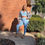 Thumbnail: High Waist Cargo Leggings--Sumthing Blu