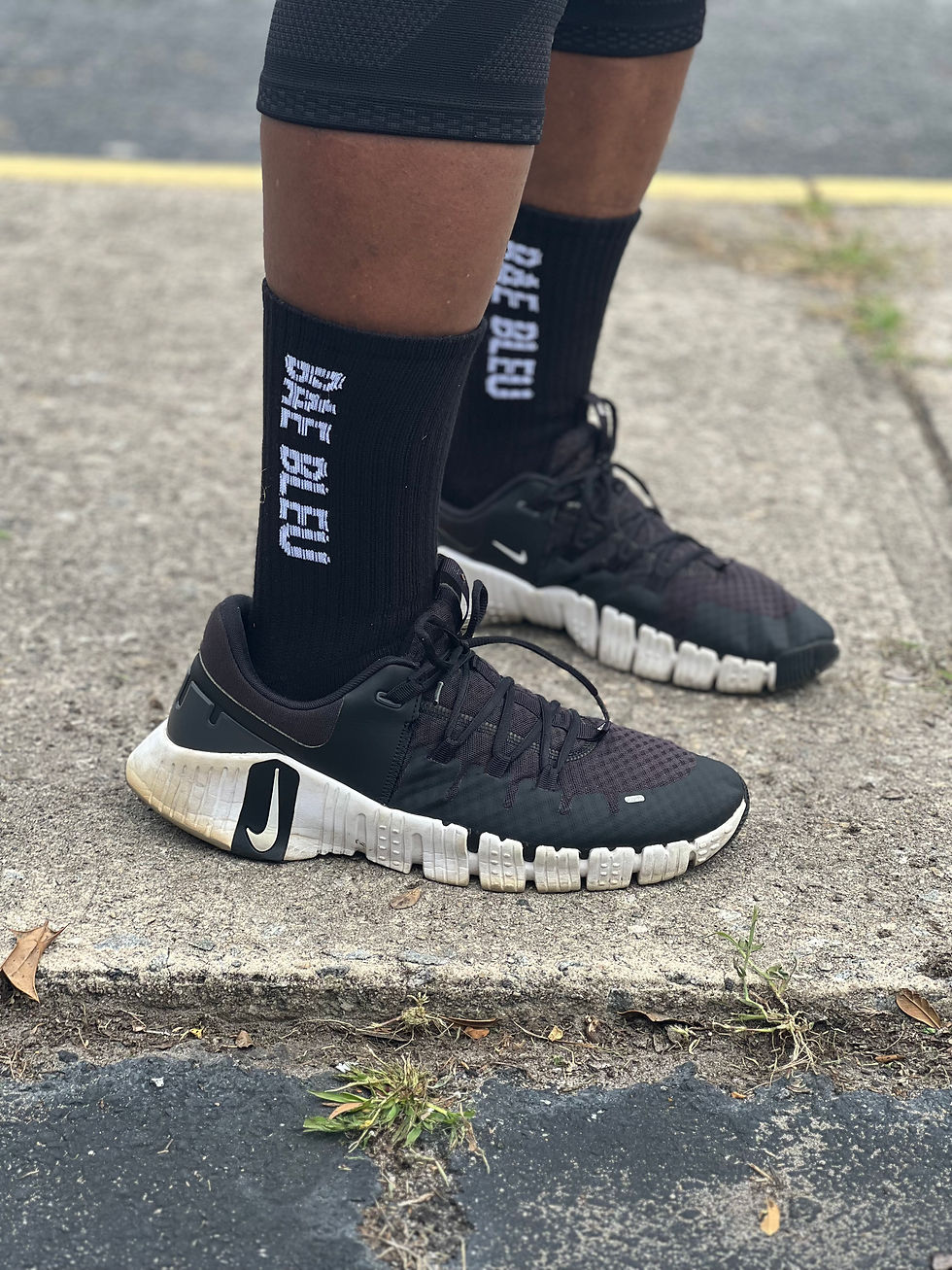 Thumbnail: 🧦 Bae Bleu™ Signature Crew Socks--Midnight Noir
