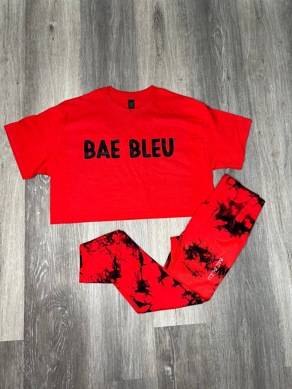 Thumbnail: Tummy Control Leggings--Red