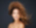 Model with Wind Swept Hair