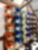 Felt hats in multiple colors - orange, blue, mint green, purple, and black