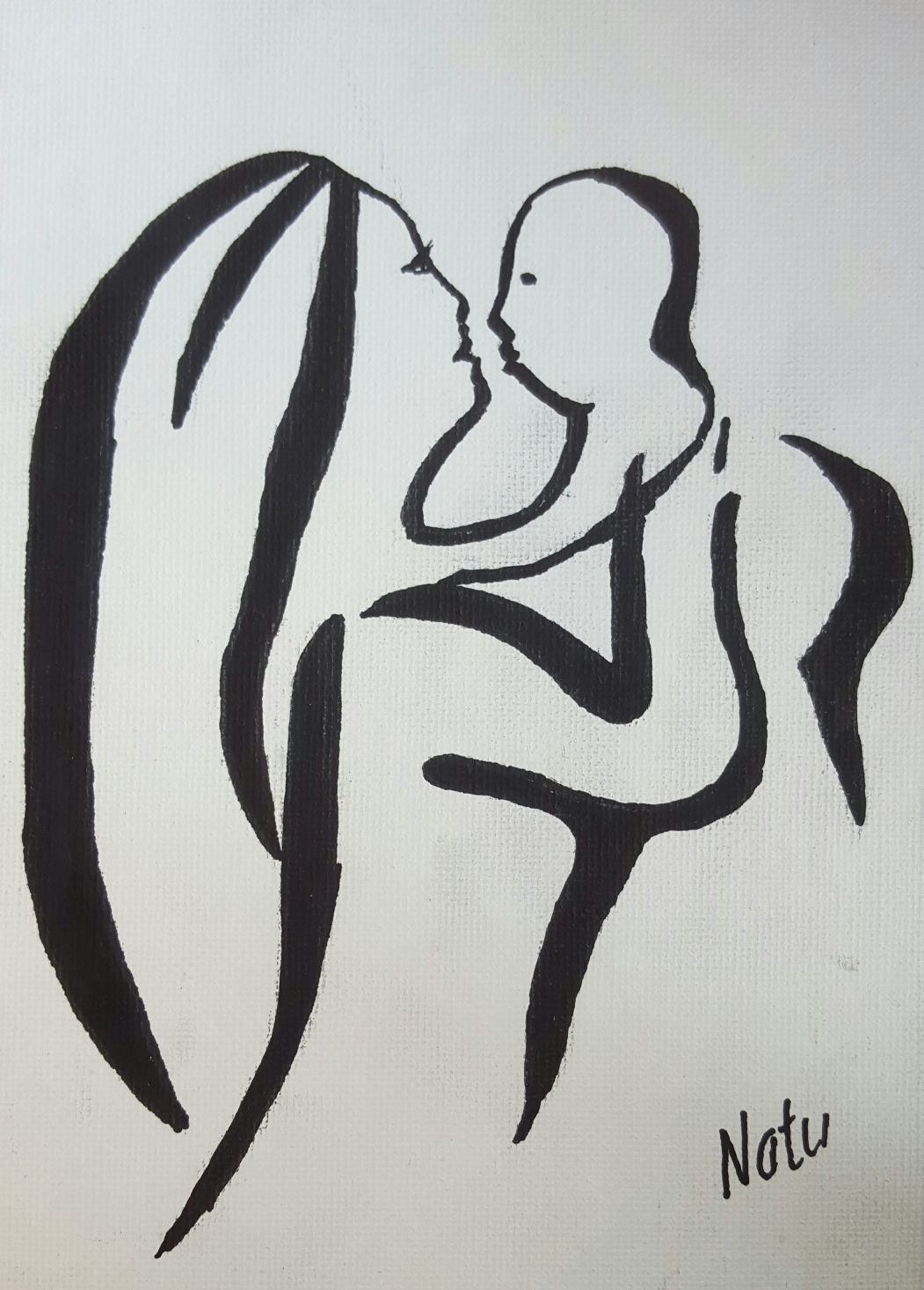 Mother and baby by Natu Ruparel