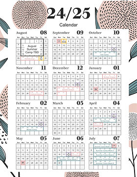 Adademic Calendars | Au Clair De Lune French Preschool & Kindergarten San  Diego