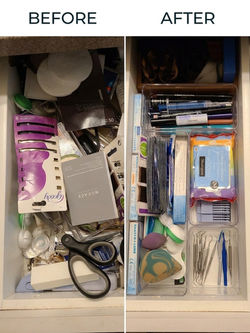 Before and After Bathroom Drawer
