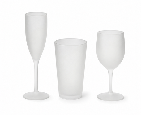 Verre réutilisable givré