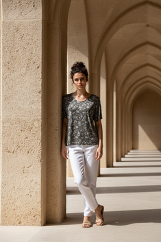 Grey print t-shirt