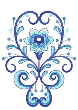 Blue and White Flowers