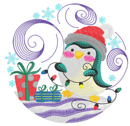 Penguin with Gifts