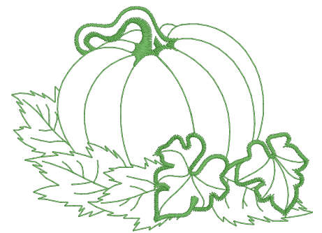 Green Pumpkin Outline