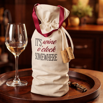 It's Wine O'clock Somewhere - Wine Bag