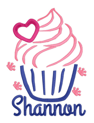 Cupcake with Paw Prints - Shannon